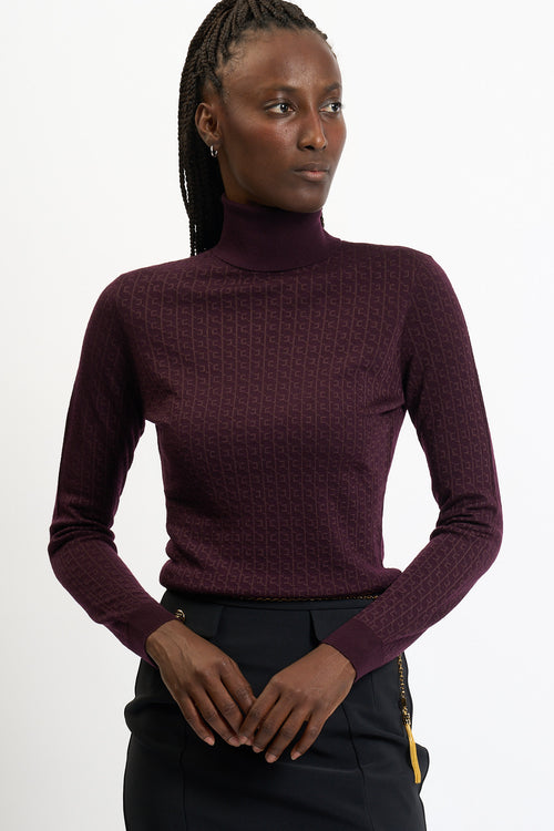 Elisabetta Franchi Dolcevita Logo Merlot  Donna