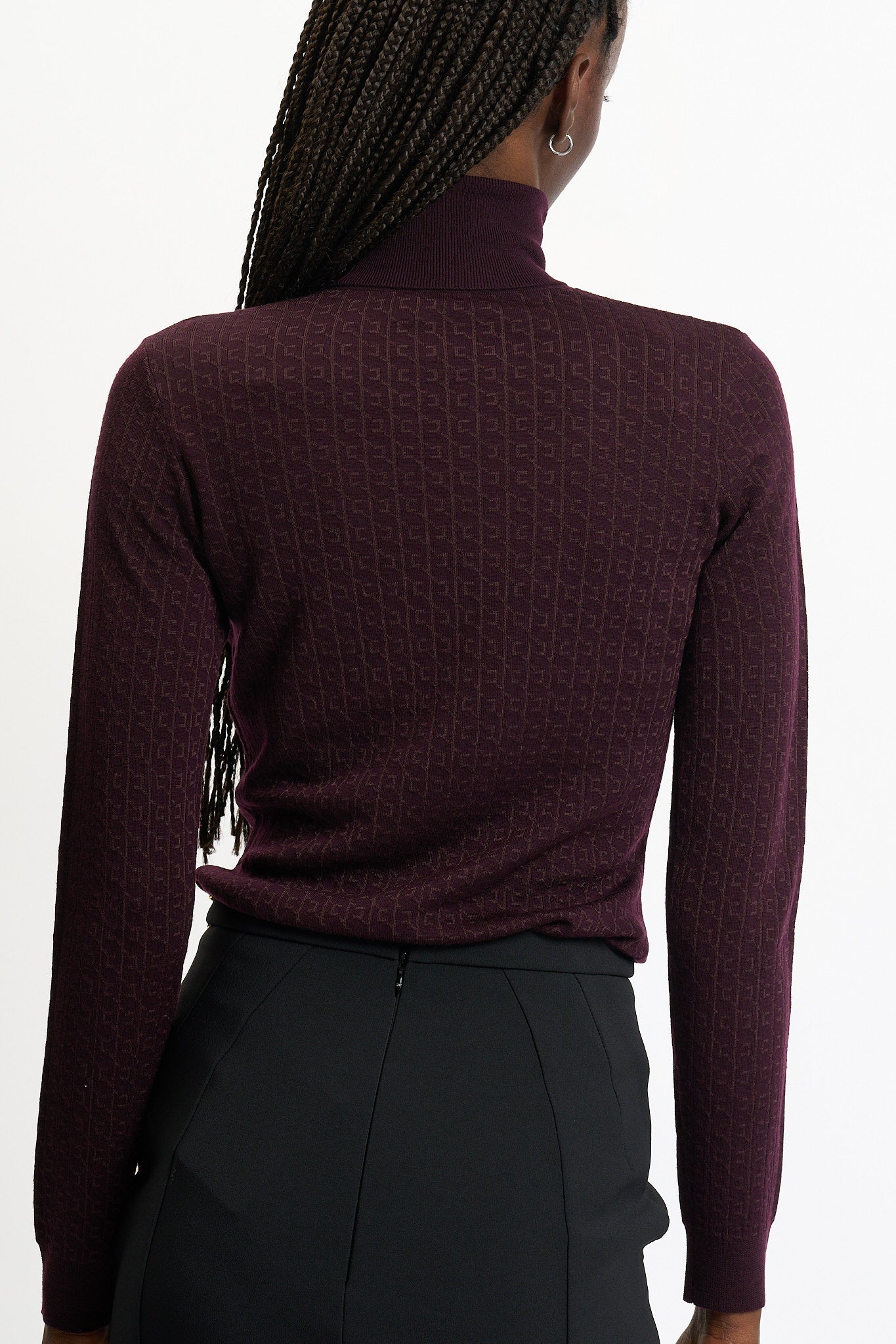Elisabetta Franchi Dolcevita Logo Merlot  Donna-7