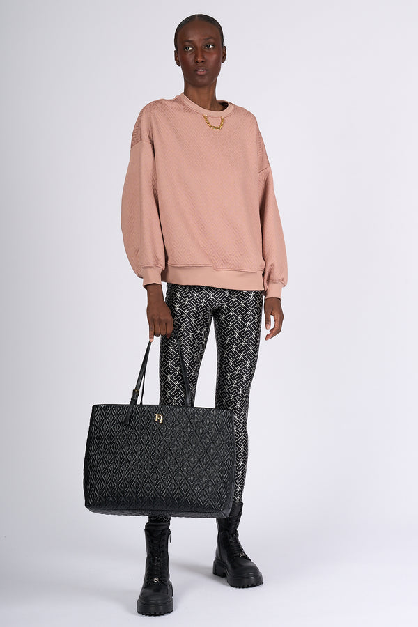 Elisabetta Franchi Felpa Over Rosa  Donna-2