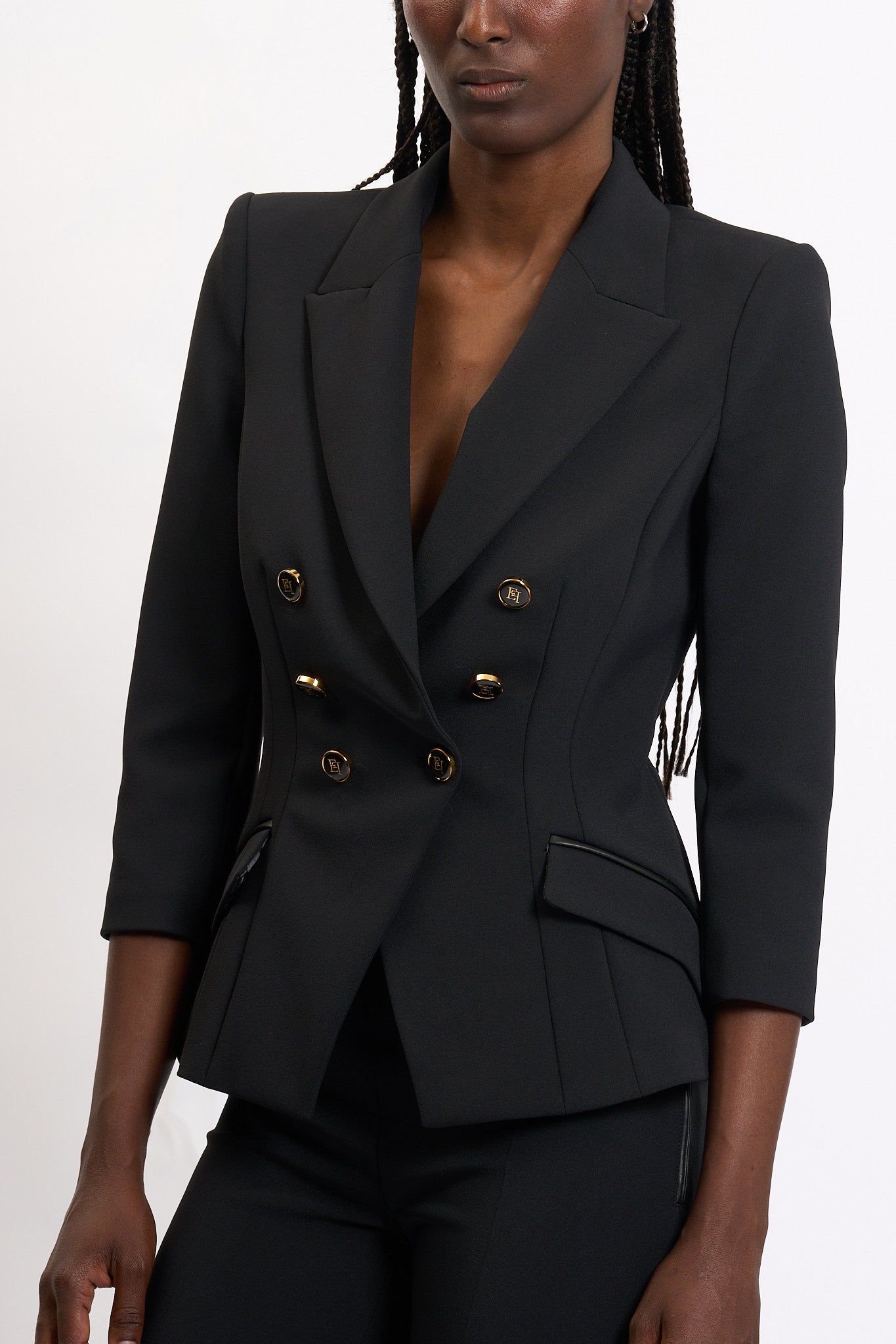 Elisabetta Franchi Giacca Balmain Nero Donna-4
