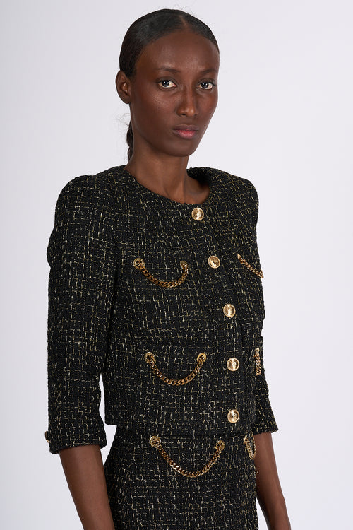 Elisabetta Franchi Women's Black Tweed Jacket
