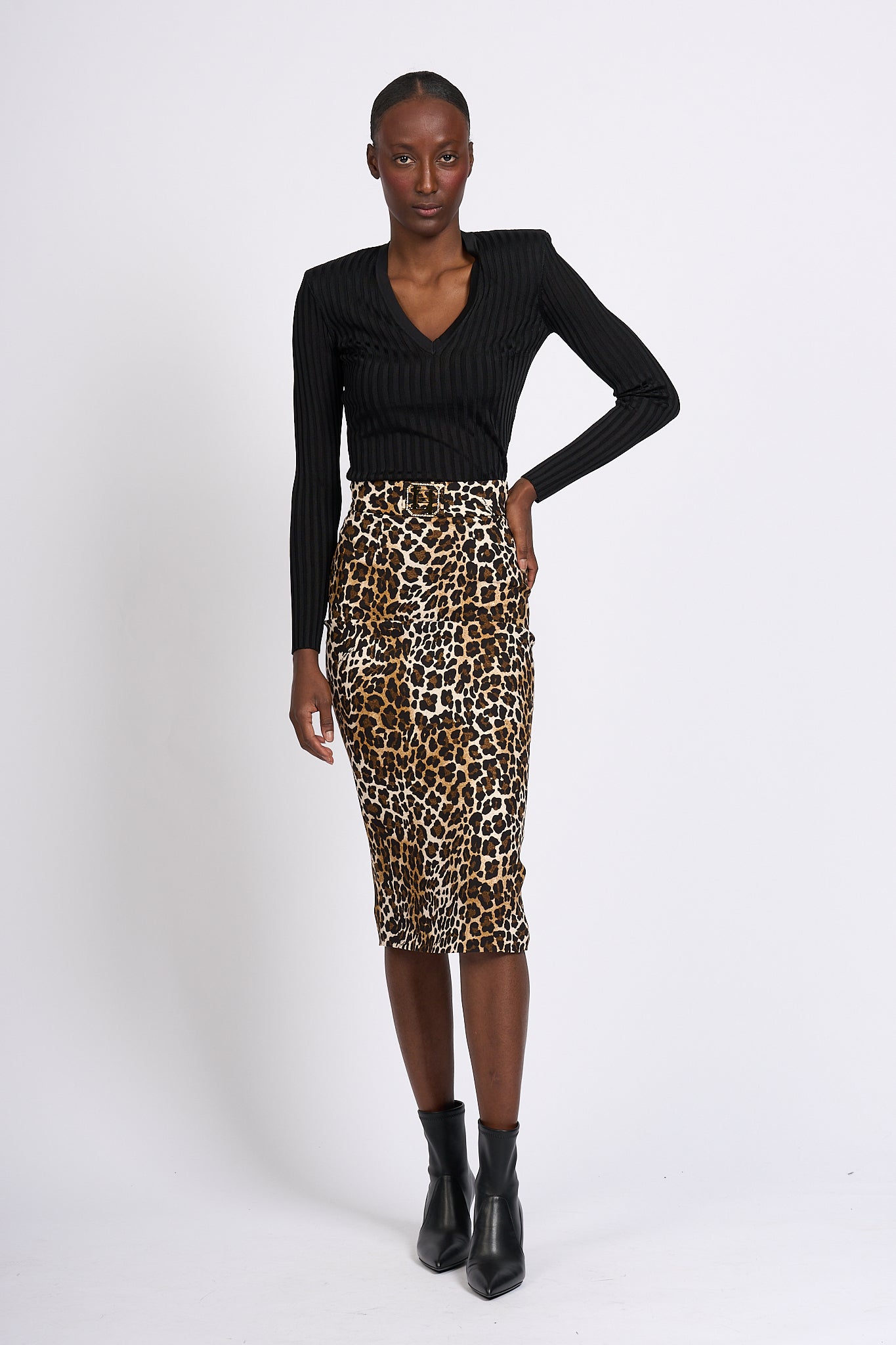 Elisabetta Franchi Women's Animal Print Longuette Skirt-2