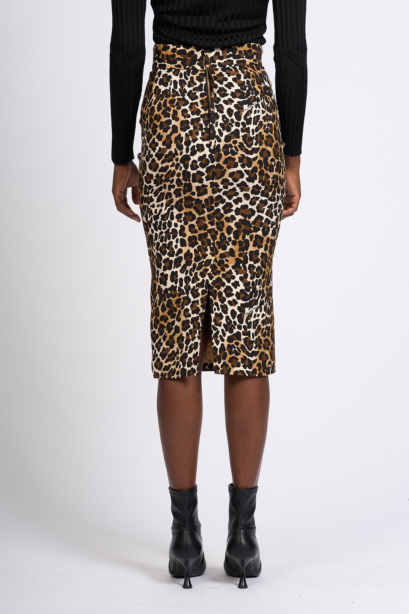 Elisabetta Franchi Women's Animal Print Longuette Skirt-4