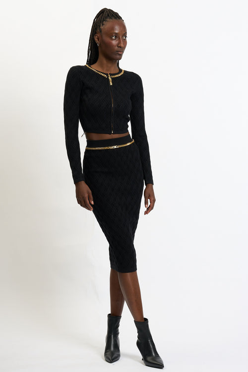 Elisabetta Franchi Gonna in Maglia Nero Donna