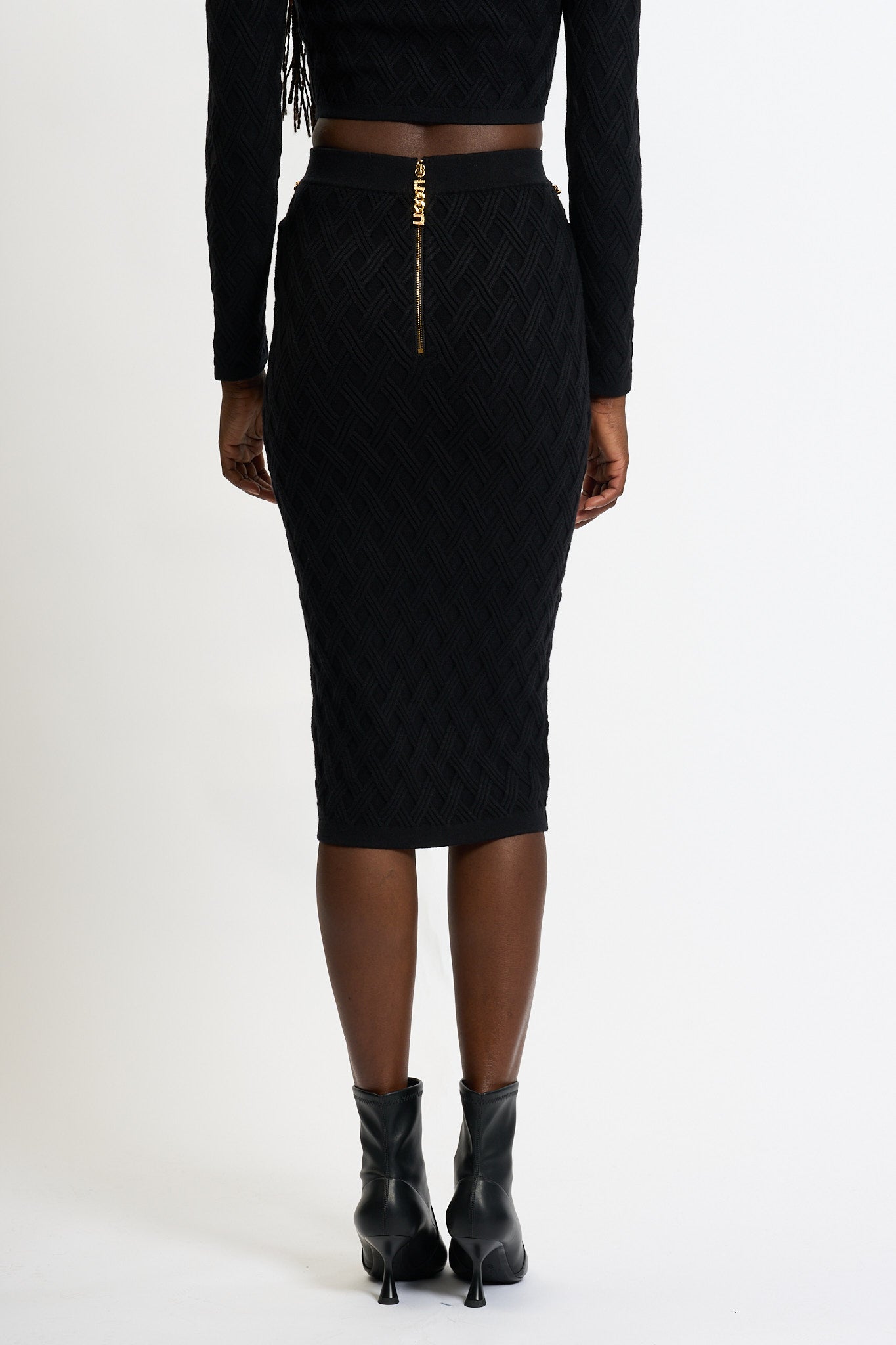Elisabetta Franchi Gonna in Maglia Nero Donna-5