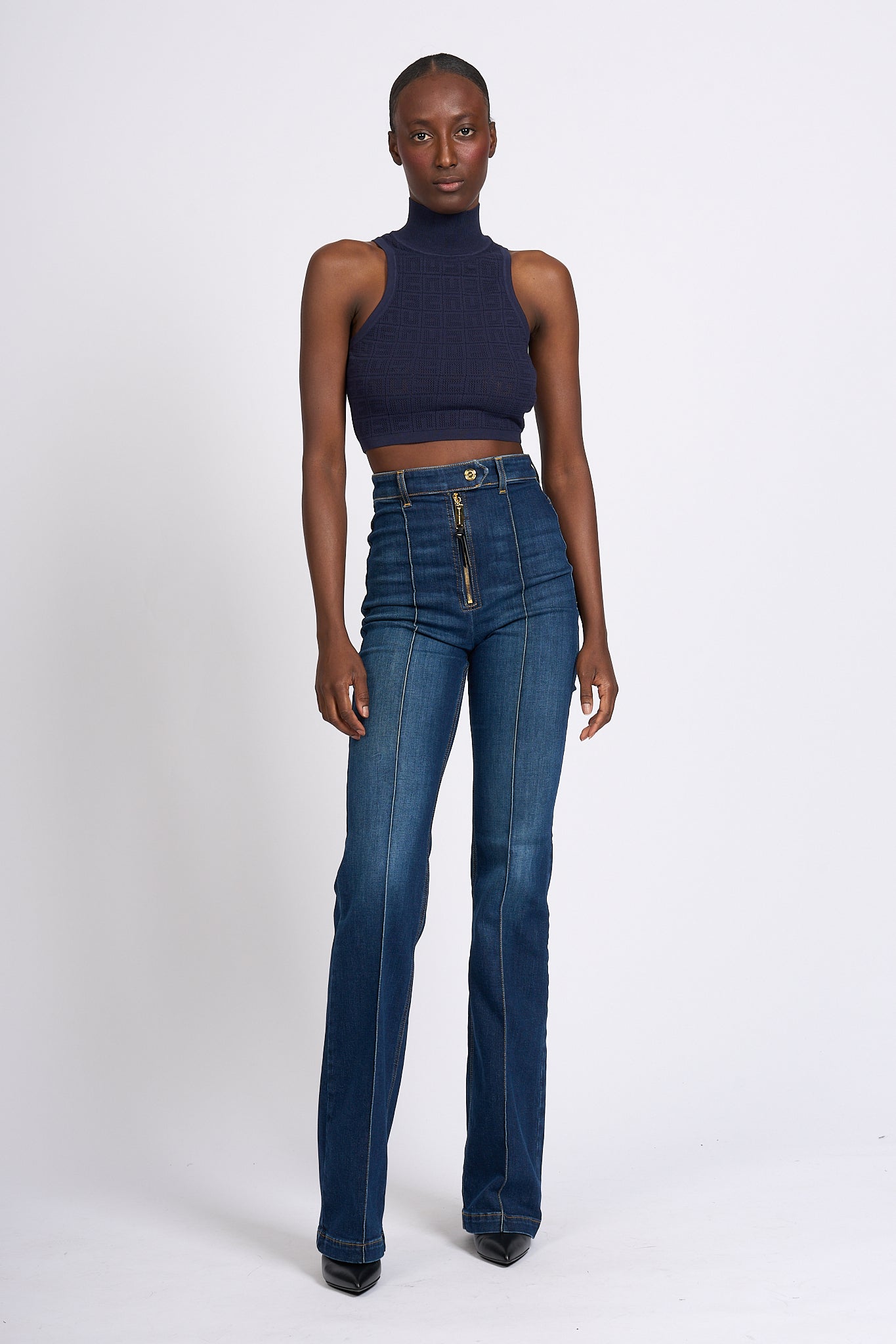 Elisabetta Franchi Jeans Zip Denim Donna-3