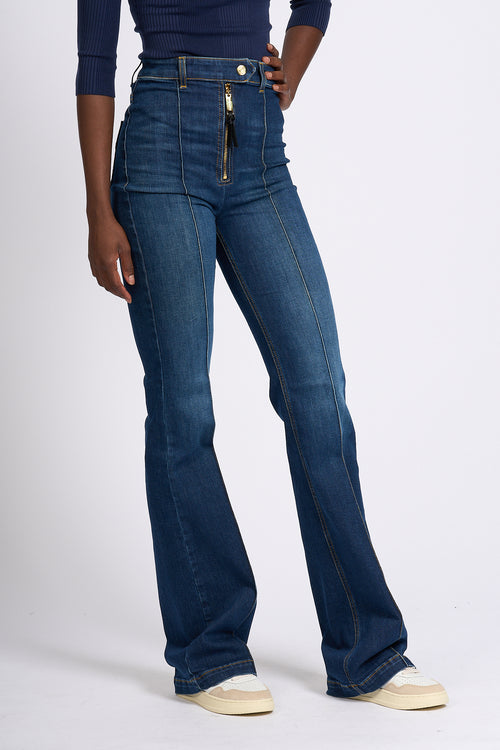 Elisabetta Franchi Jeans Zip Denim Donna