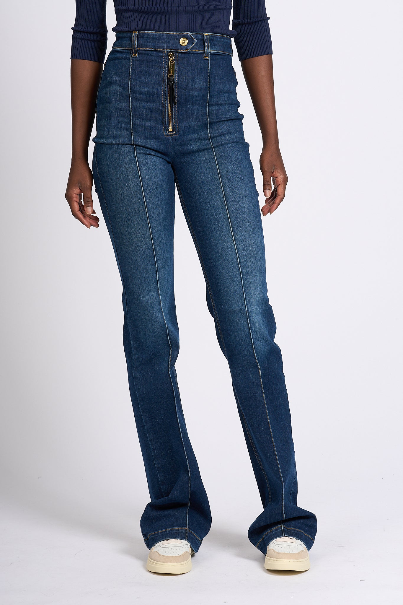 Elisabetta Franchi Jeans Zip Denim Donna-5