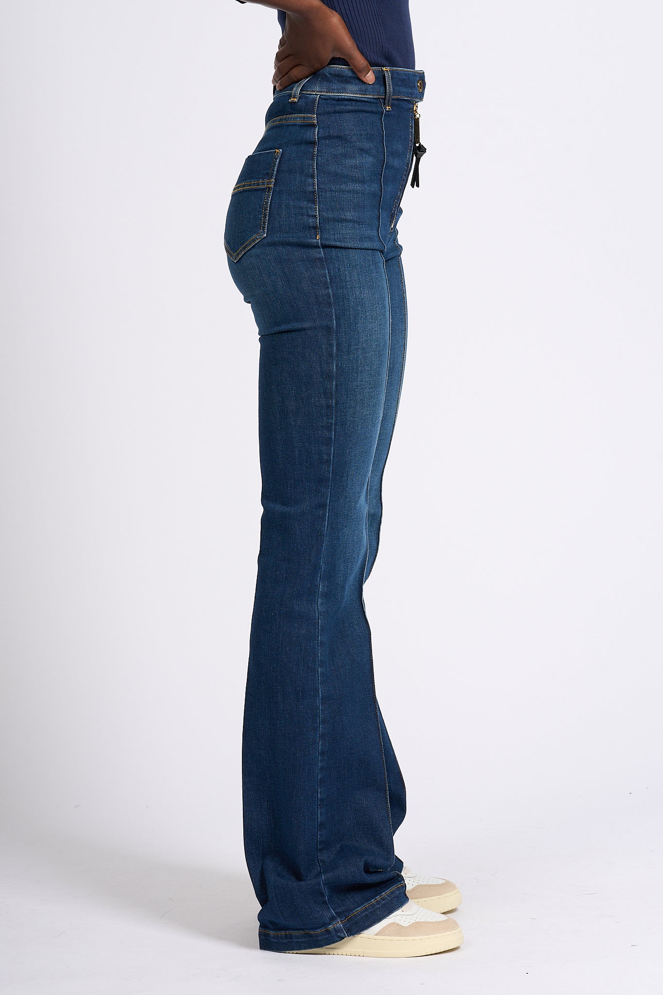 Elisabetta Franchi Jeans Zip Denim Donna-6