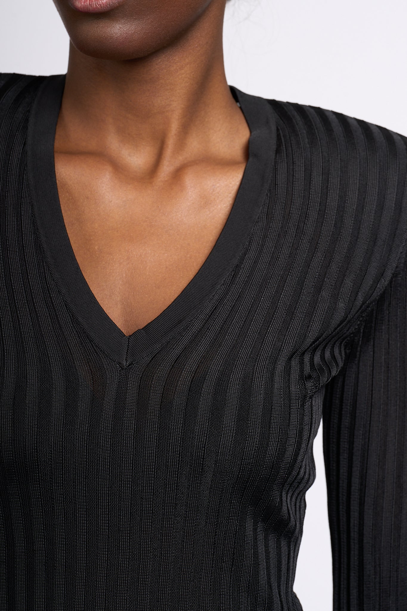 Elisabetta Franchi Black Ribbed Sweater Women-5