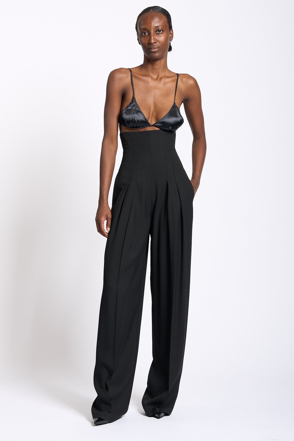Elisabetta Franchi Pantalone Bustier Nero Donna-3