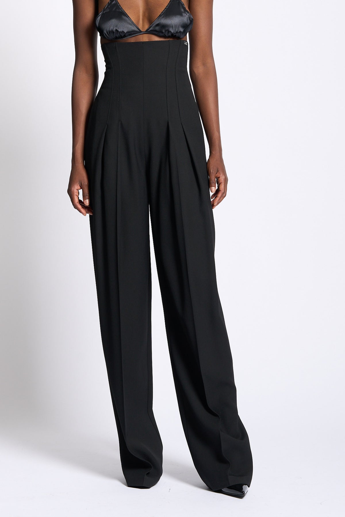 Elisabetta Franchi Pantalone Bustier Nero Donna-1