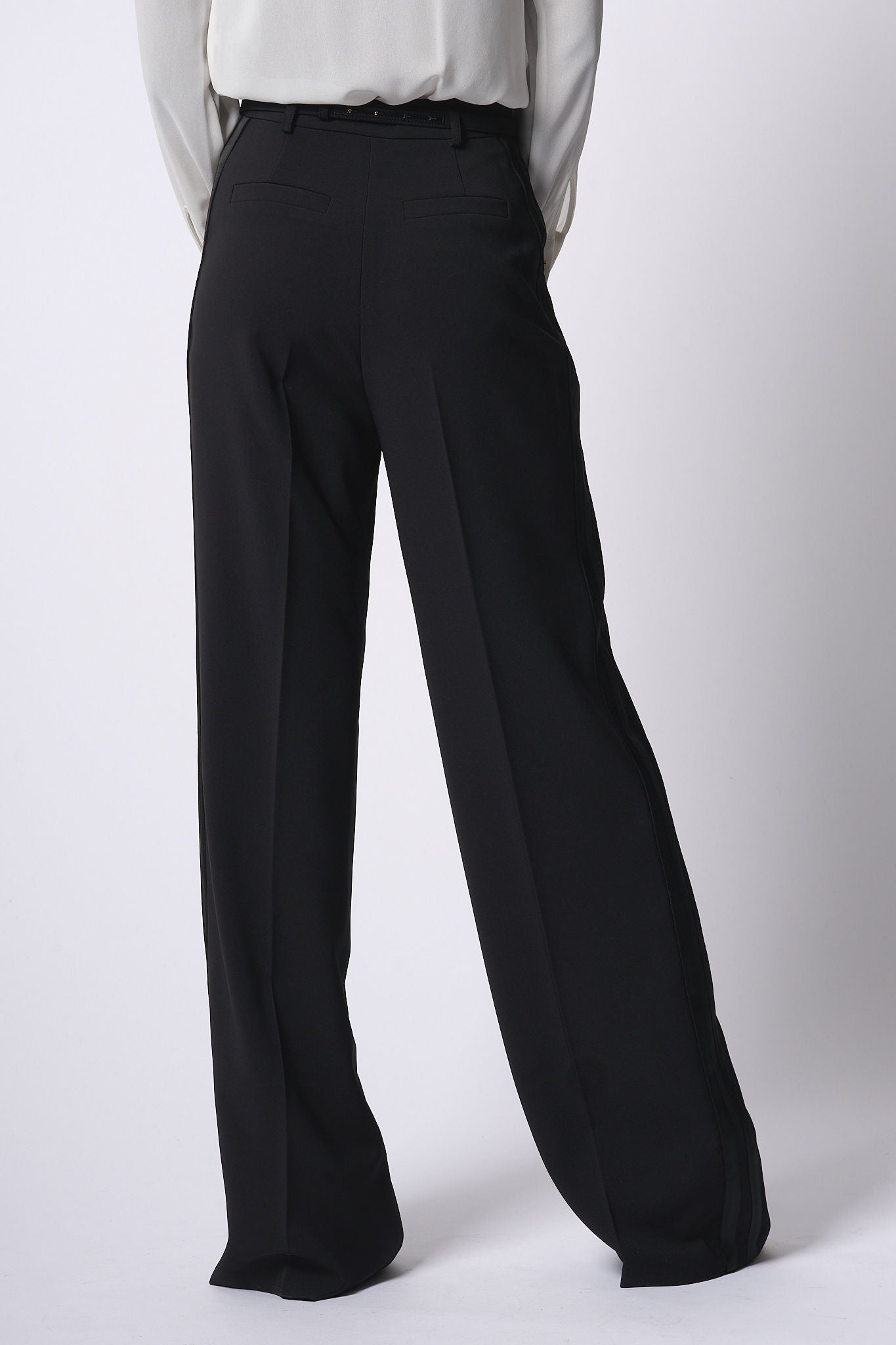 Elisabetta Franchi Pantalone Con Cintura Nero Donna-7