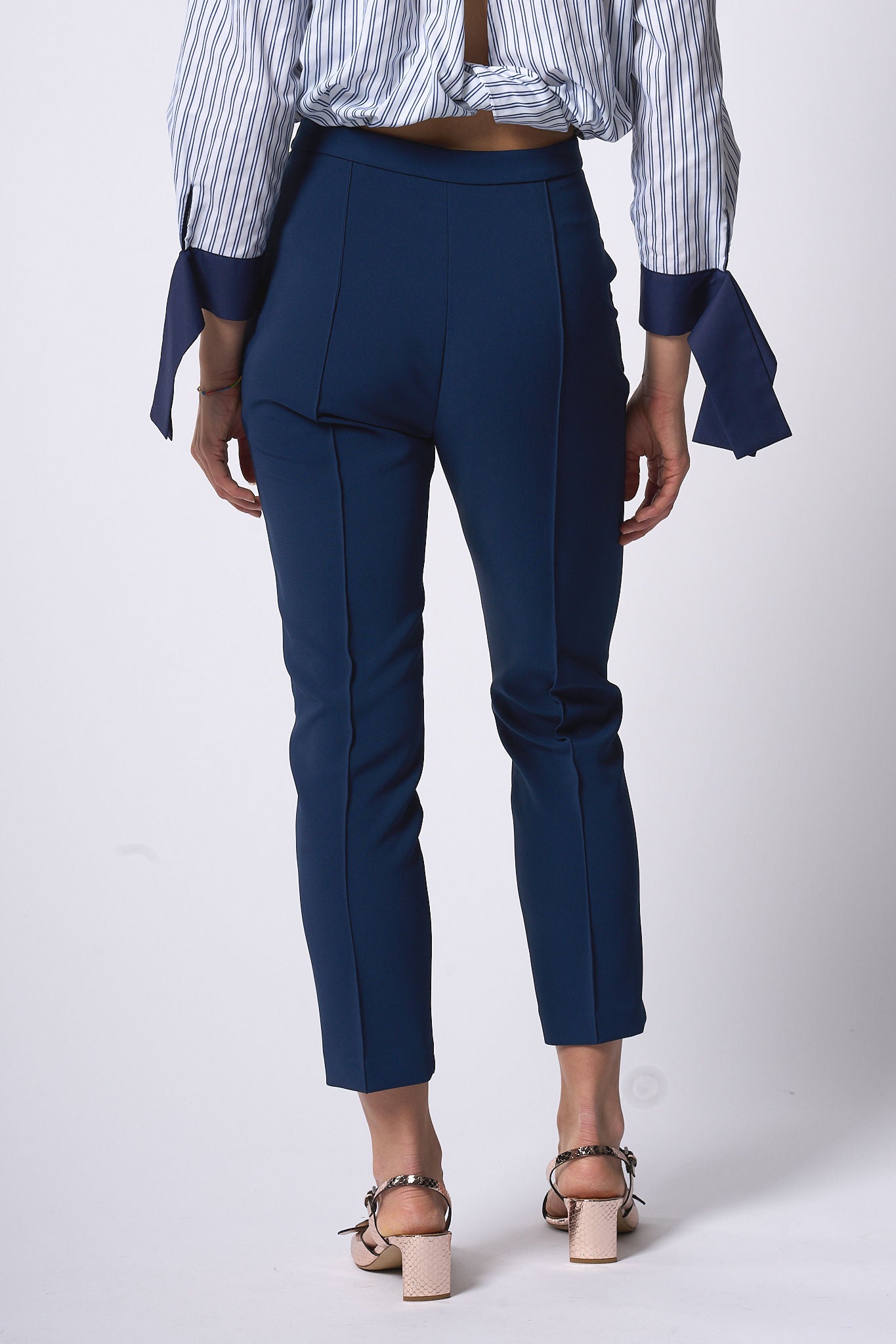 Elisabetta Franchi Pantalone Essential Blu Donna-3