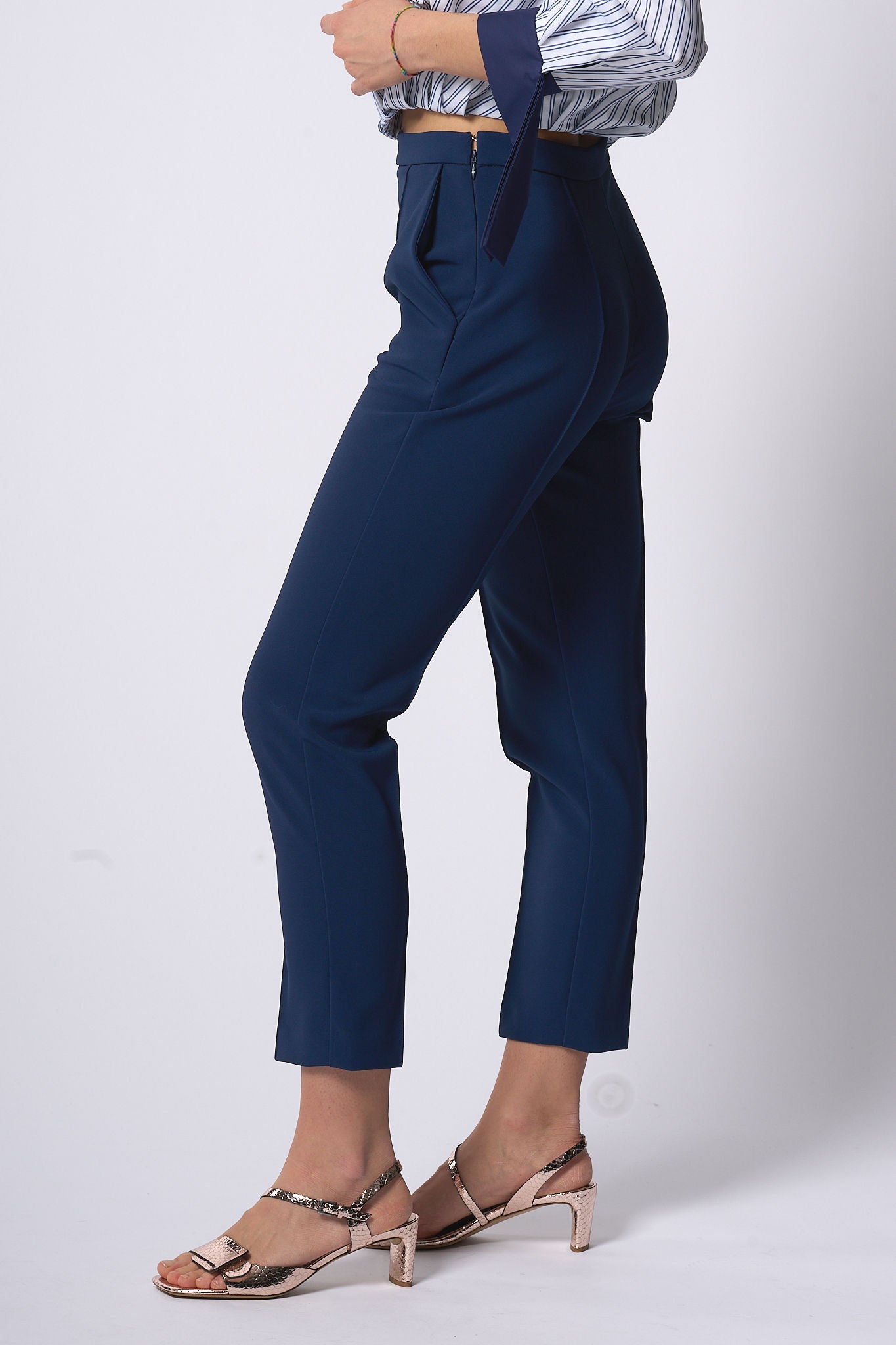 Elisabetta Franchi Pantalone Essential Blu Donna-4