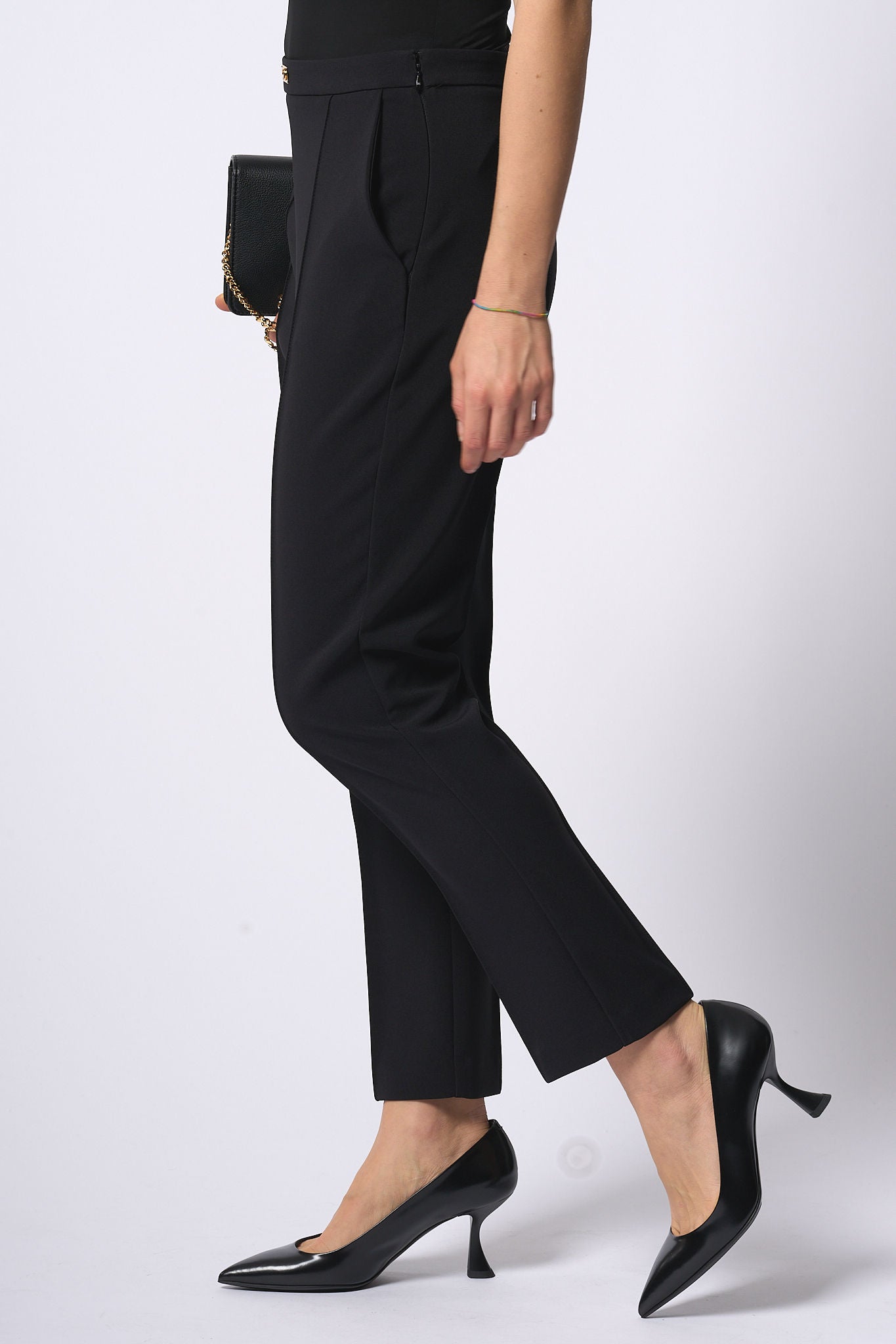 Elisabetta Franchi Pantalone Essential Nero Donna-6