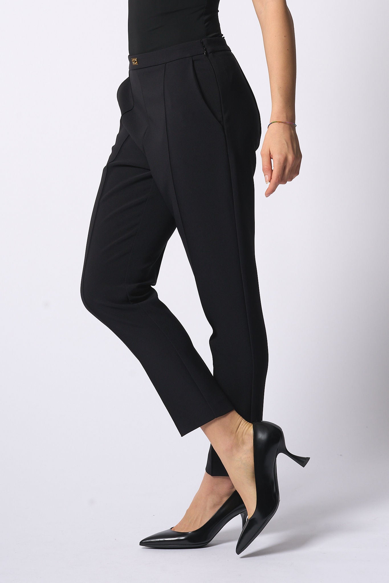 Elisabetta Franchi Pantalone Essential Nero Donna-1