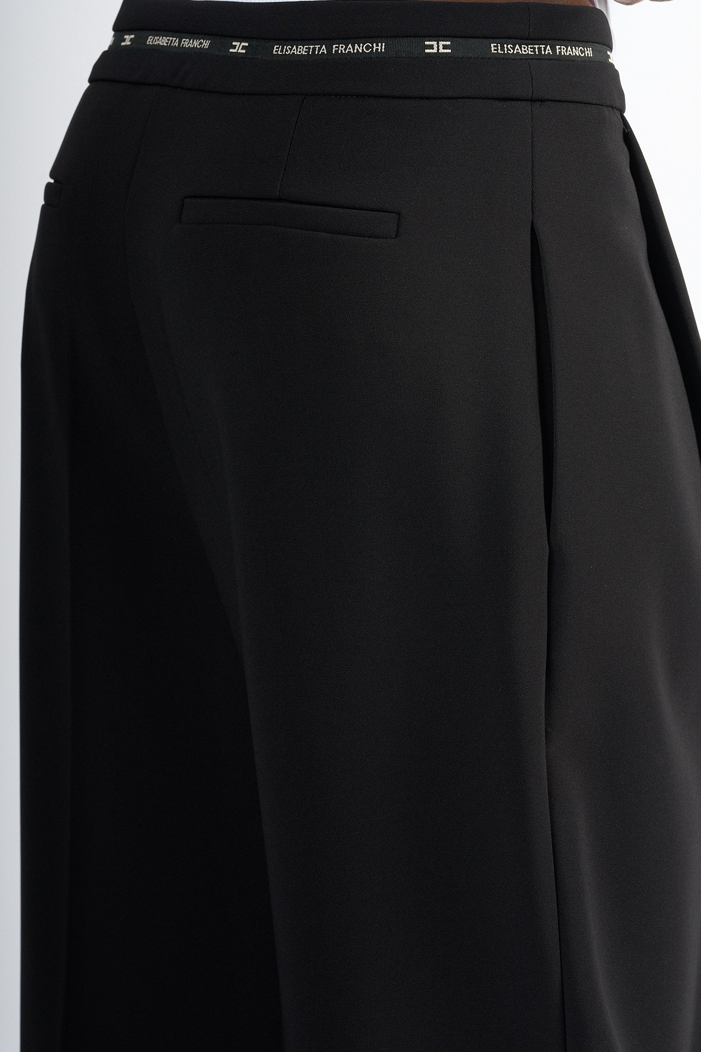 Elisabetta Franchi Pantalone Gaucho Nero Donna-4