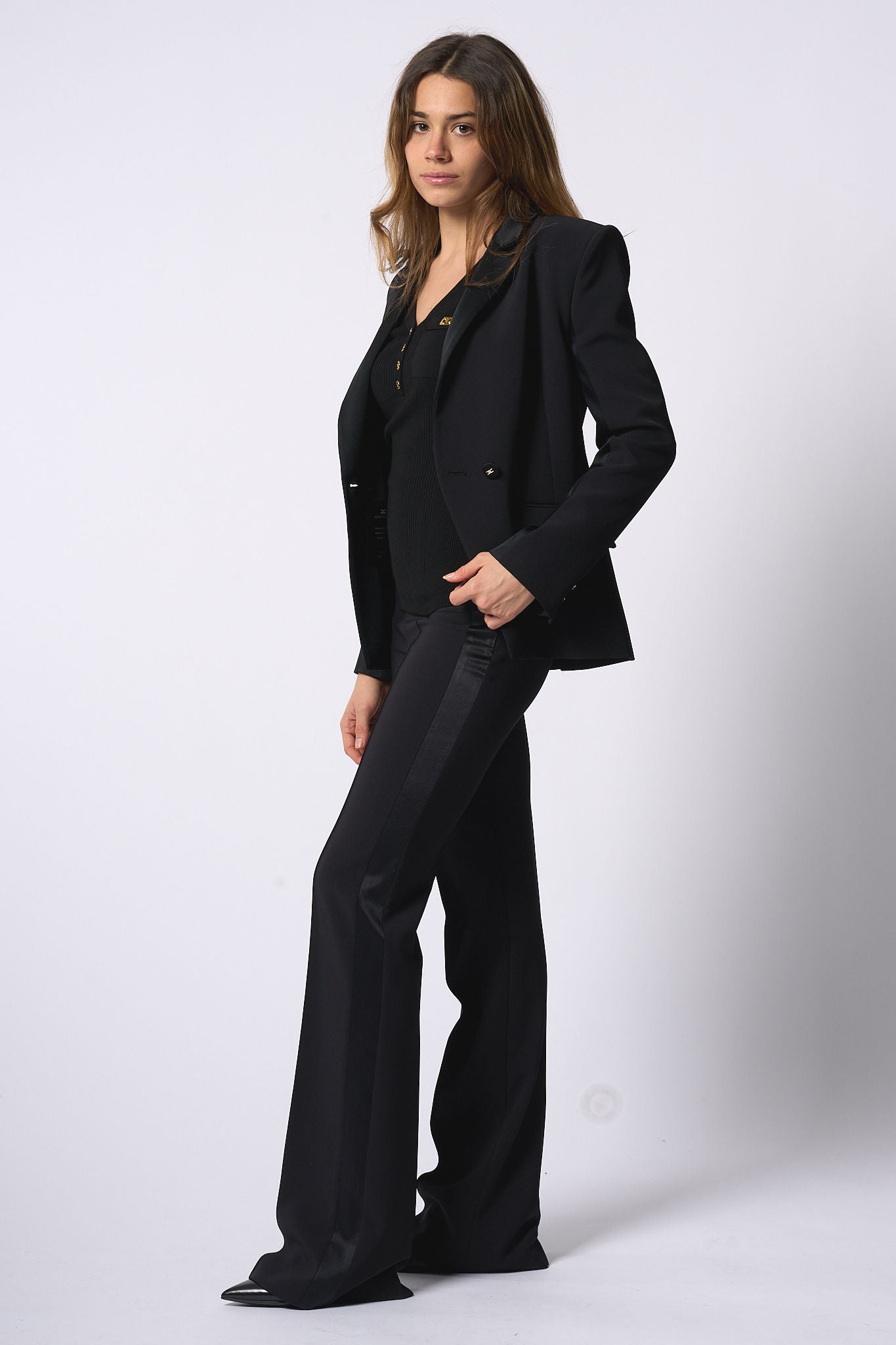 Elisabetta Franchi Pantalone Nero Donna-4