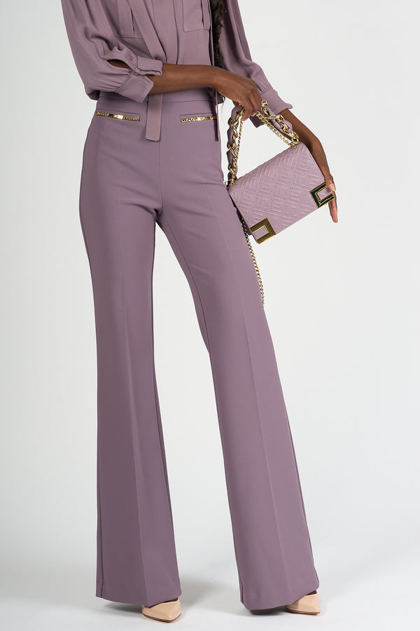Elisabetta Franchi Pantalone Palazzo Lilla Donna