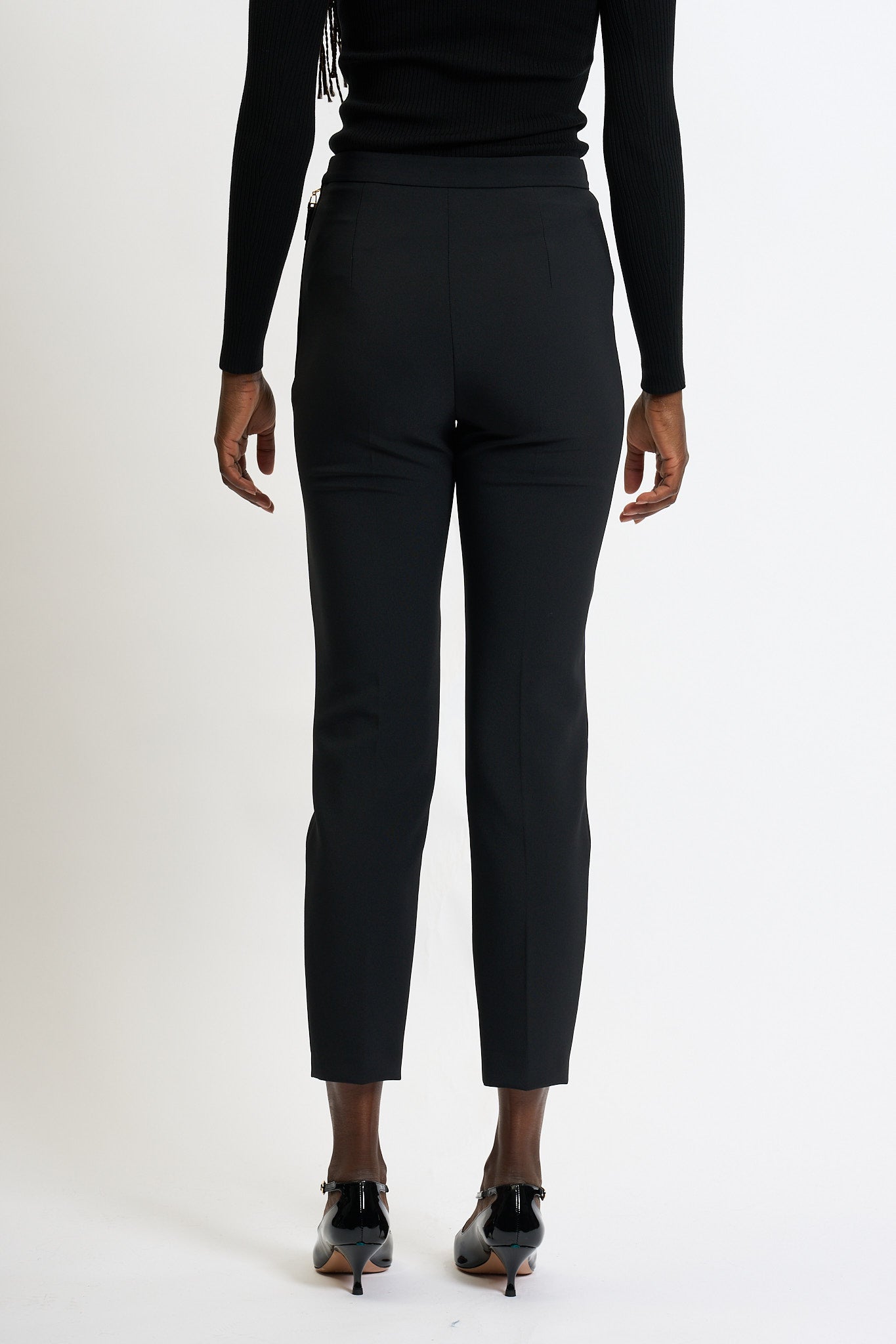 Elisabetta Franchi Pantalone Slim Nero Donna-6