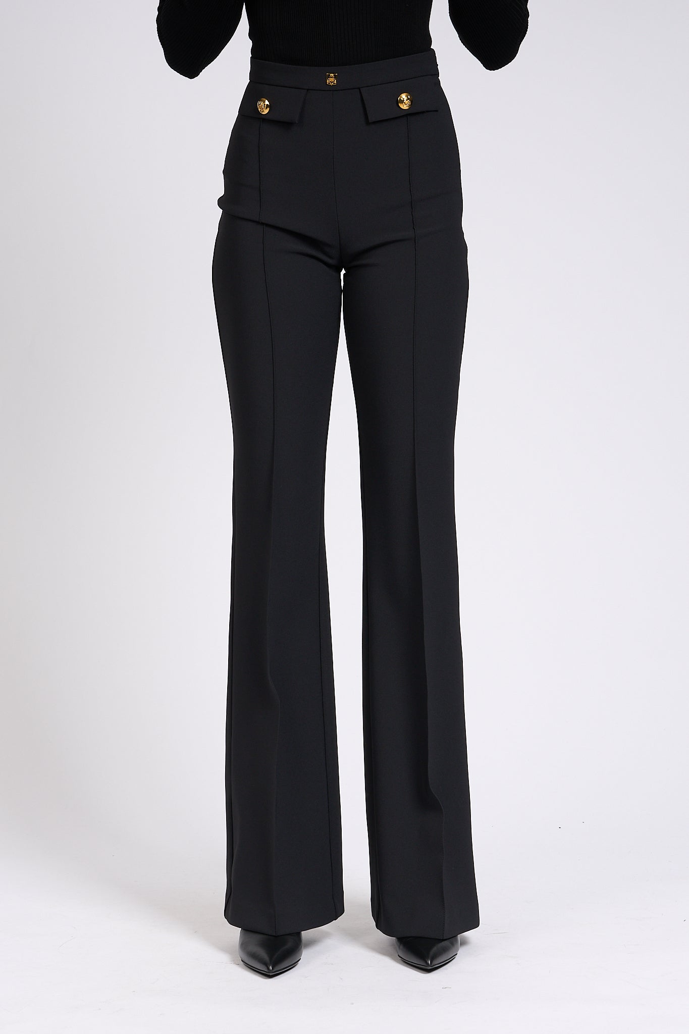 Elisabetta Franchi Palazzo Pants Black Women-4