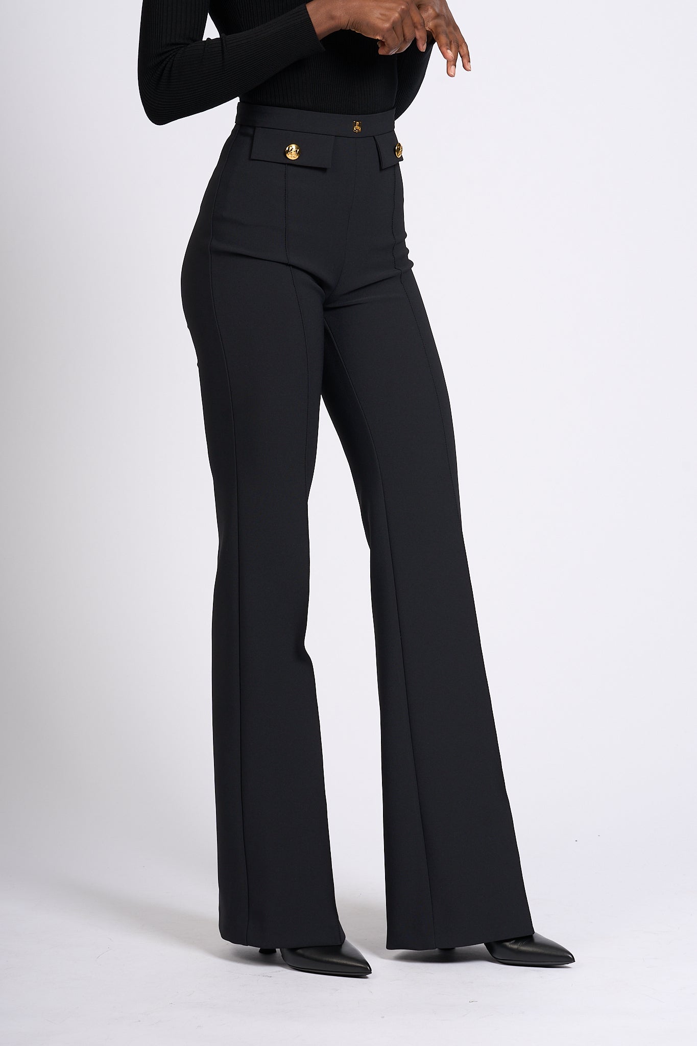 Elisabetta Franchi Palazzo Pants Black Women-5