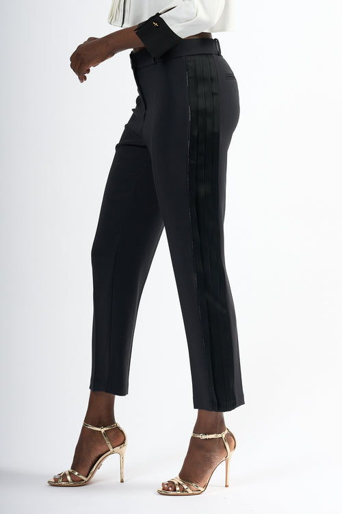Elisabetta Franchi Pantaloni dettagli Smoking Nero Donna