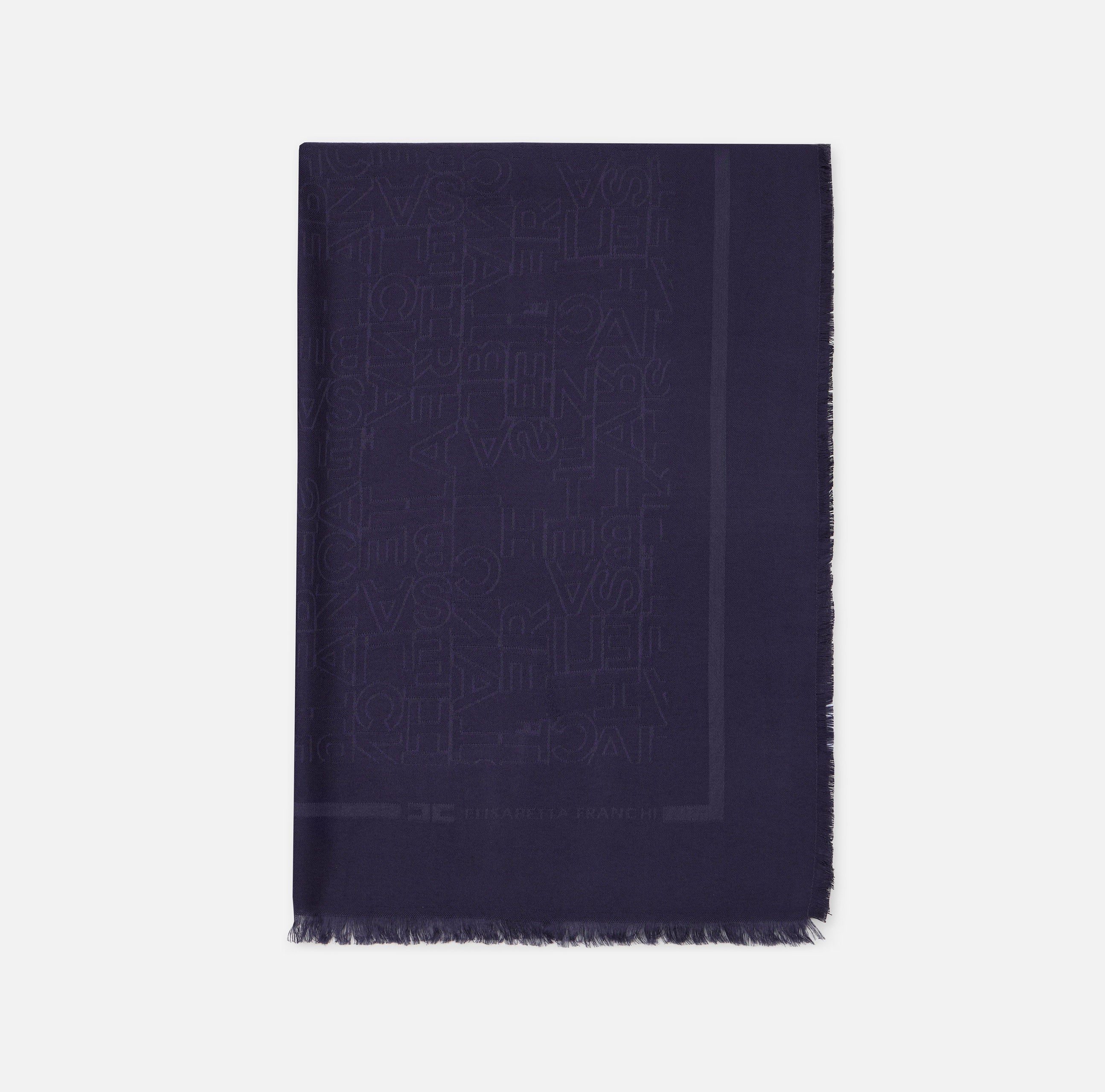 Elisabetta Franchi Navy Blue Pashmina Women-3