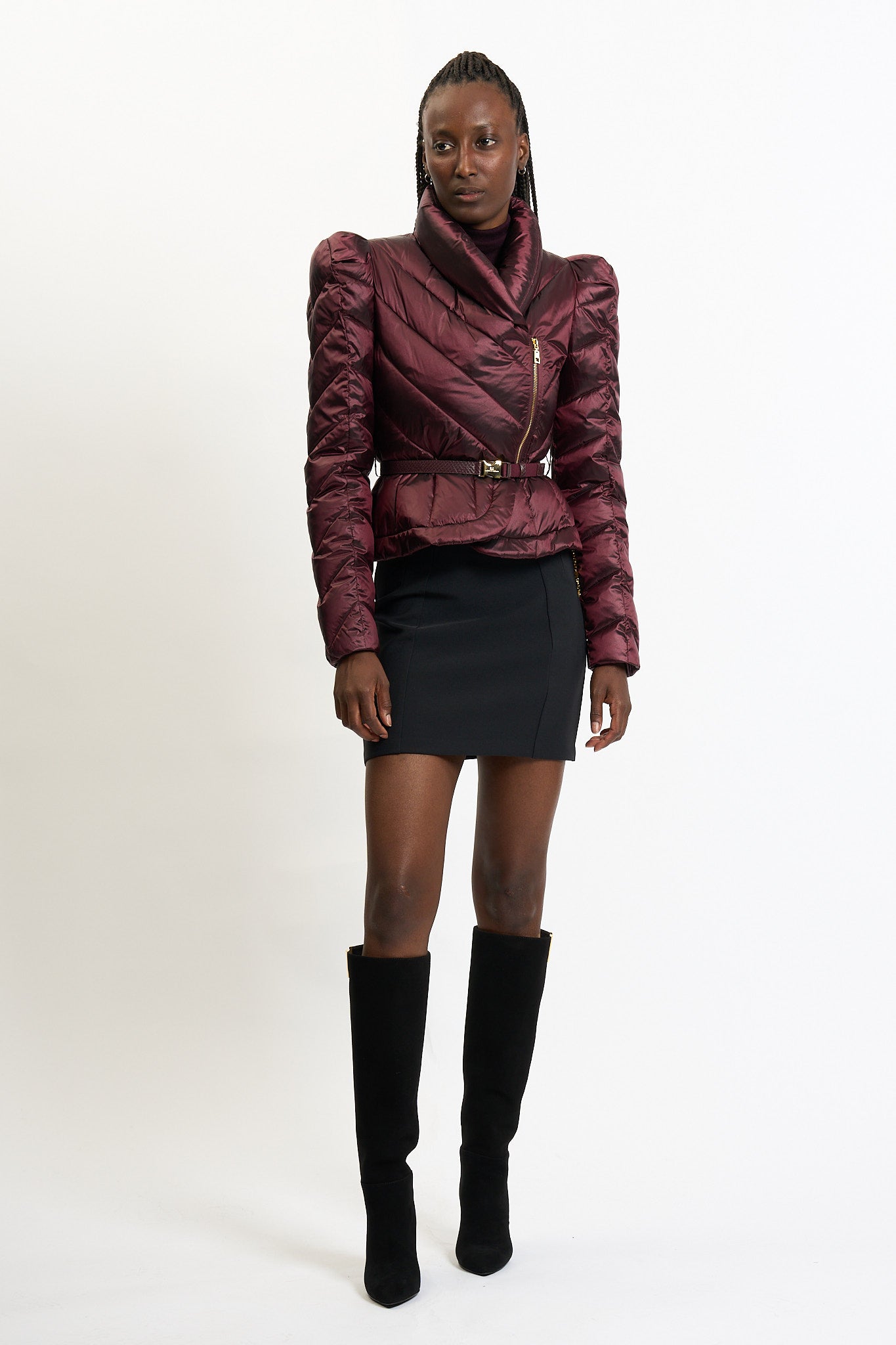 Elisabetta Franchi Piumino Corto Bordeaux Donna-7
