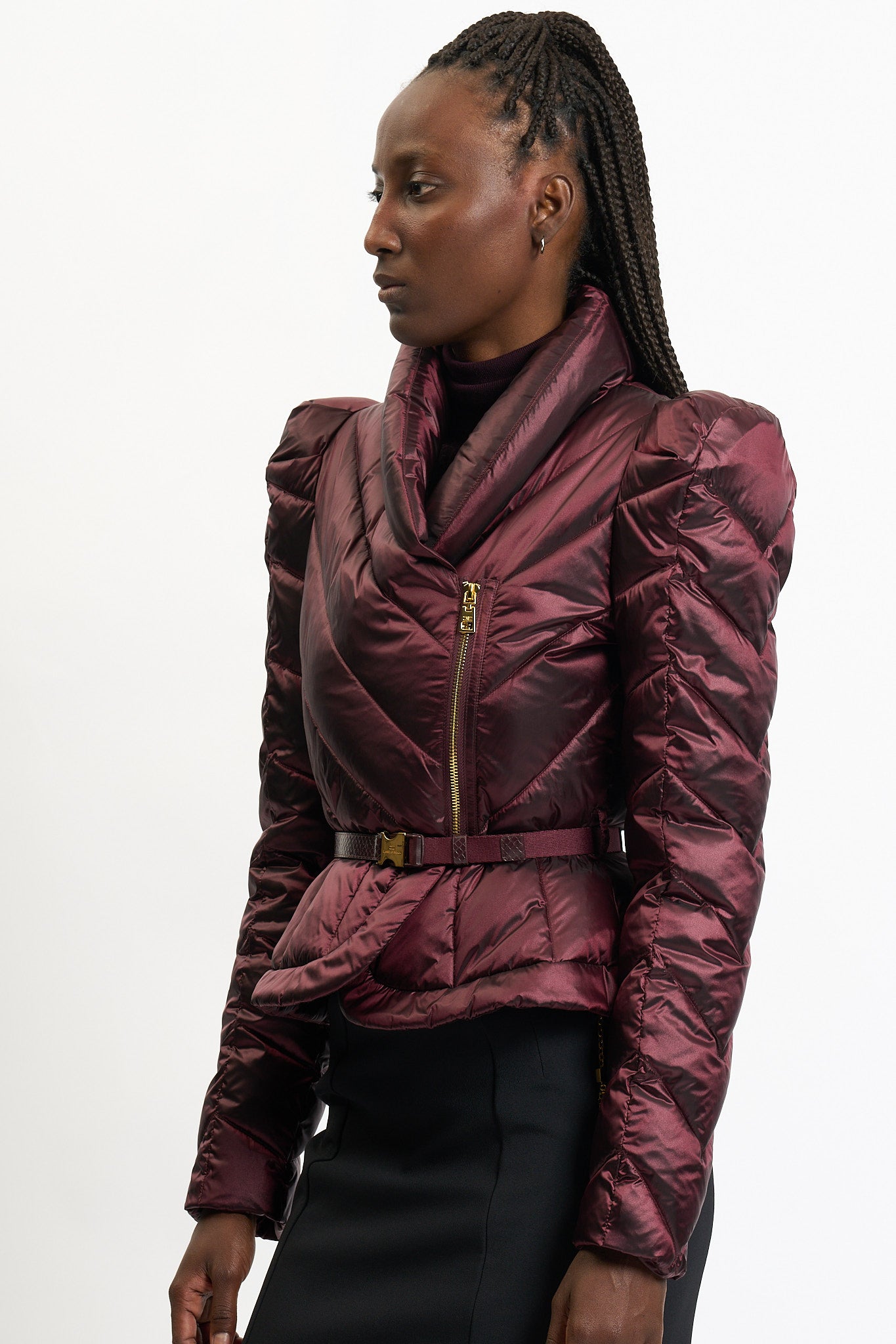 Elisabetta Franchi Piumino Corto Bordeaux Donna-4