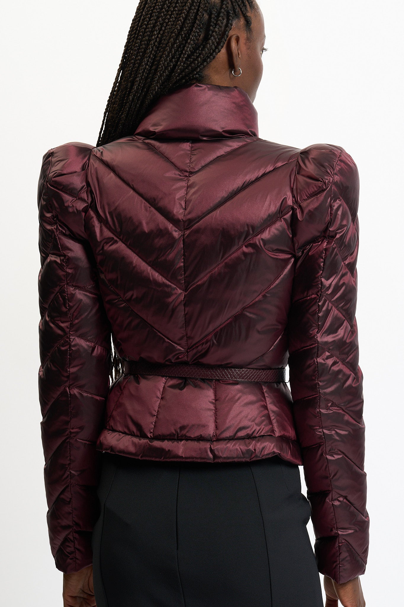Elisabetta Franchi Piumino Corto Bordeaux Donna-5