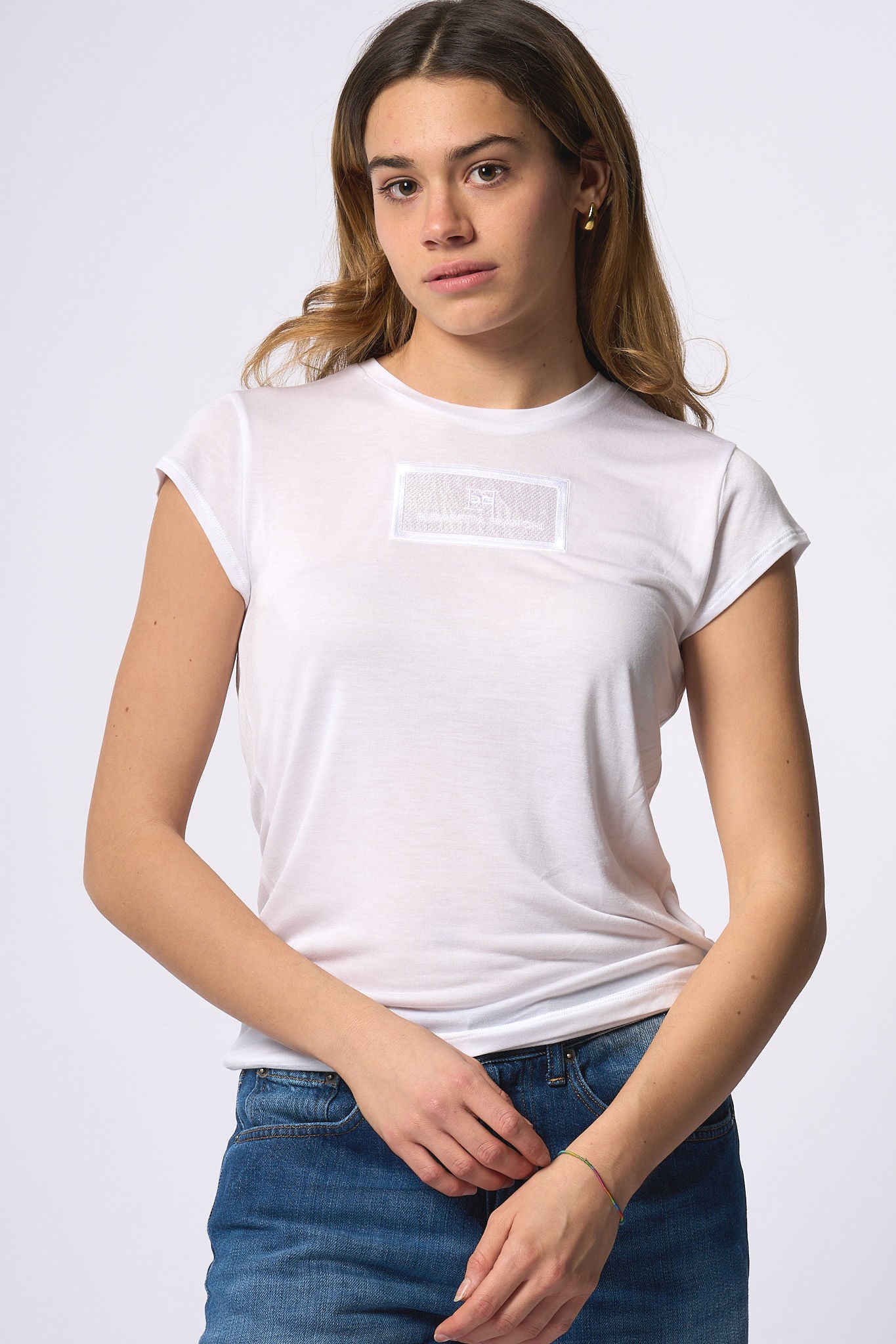 Elisabetta Franchi T-shirt Modal Bianco Donna-1