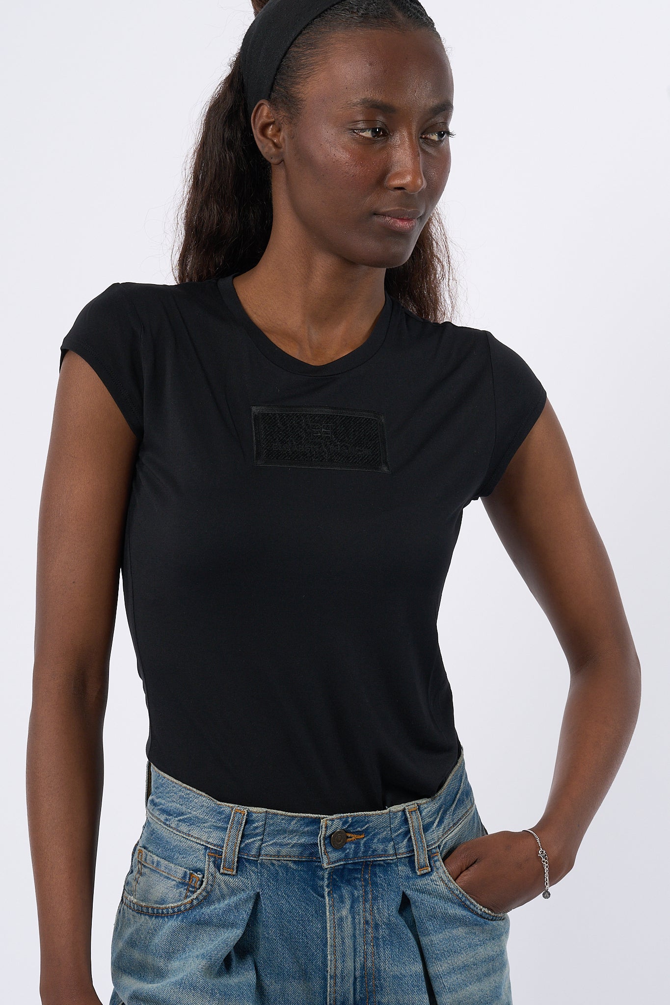 Elisabetta Franchi T-shirt Modal Nero Donna-4