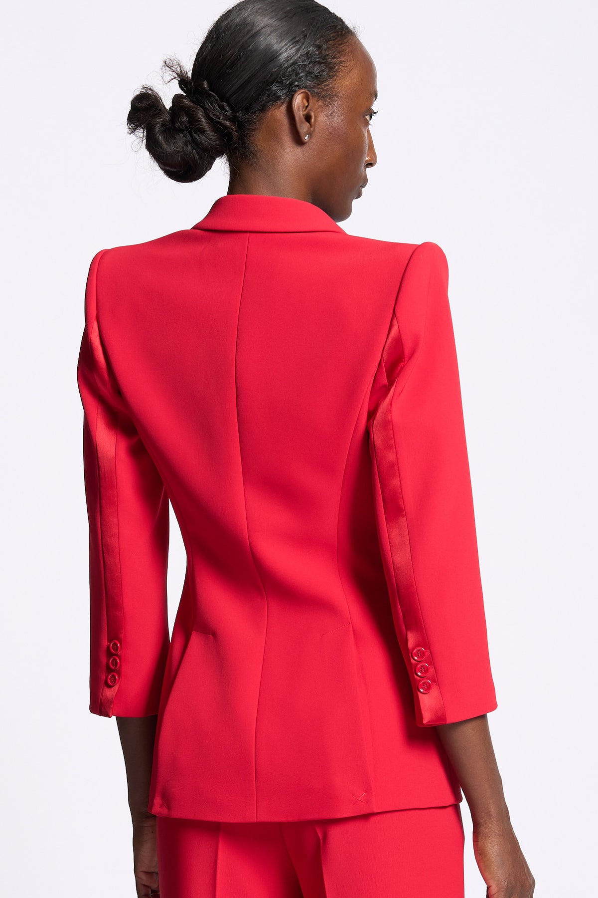 Elisabetta Franchi Tailleur in Crepe Rosso Donna-4