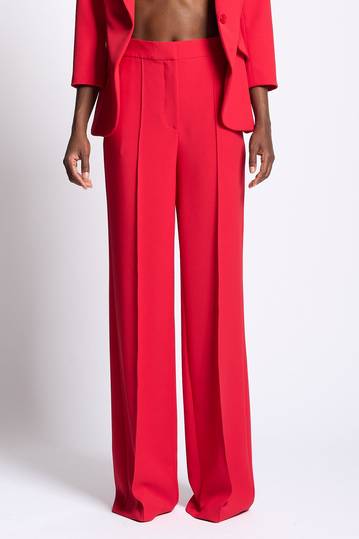 Elisabetta Franchi Tailleur in Crepe Rosso Donna-5