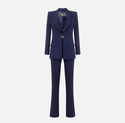 Elisabetta Franchi Navy Blue Hook Tailored Women-2