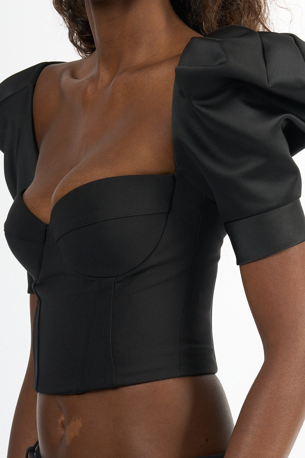 Elisabetta Franchi Top Con Volant Nero Donna-2