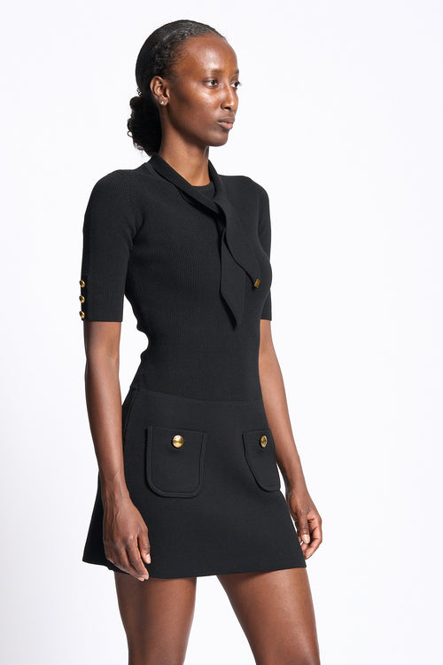 Elisabetta franchi Abito Corto Maglia Nero Donna-2