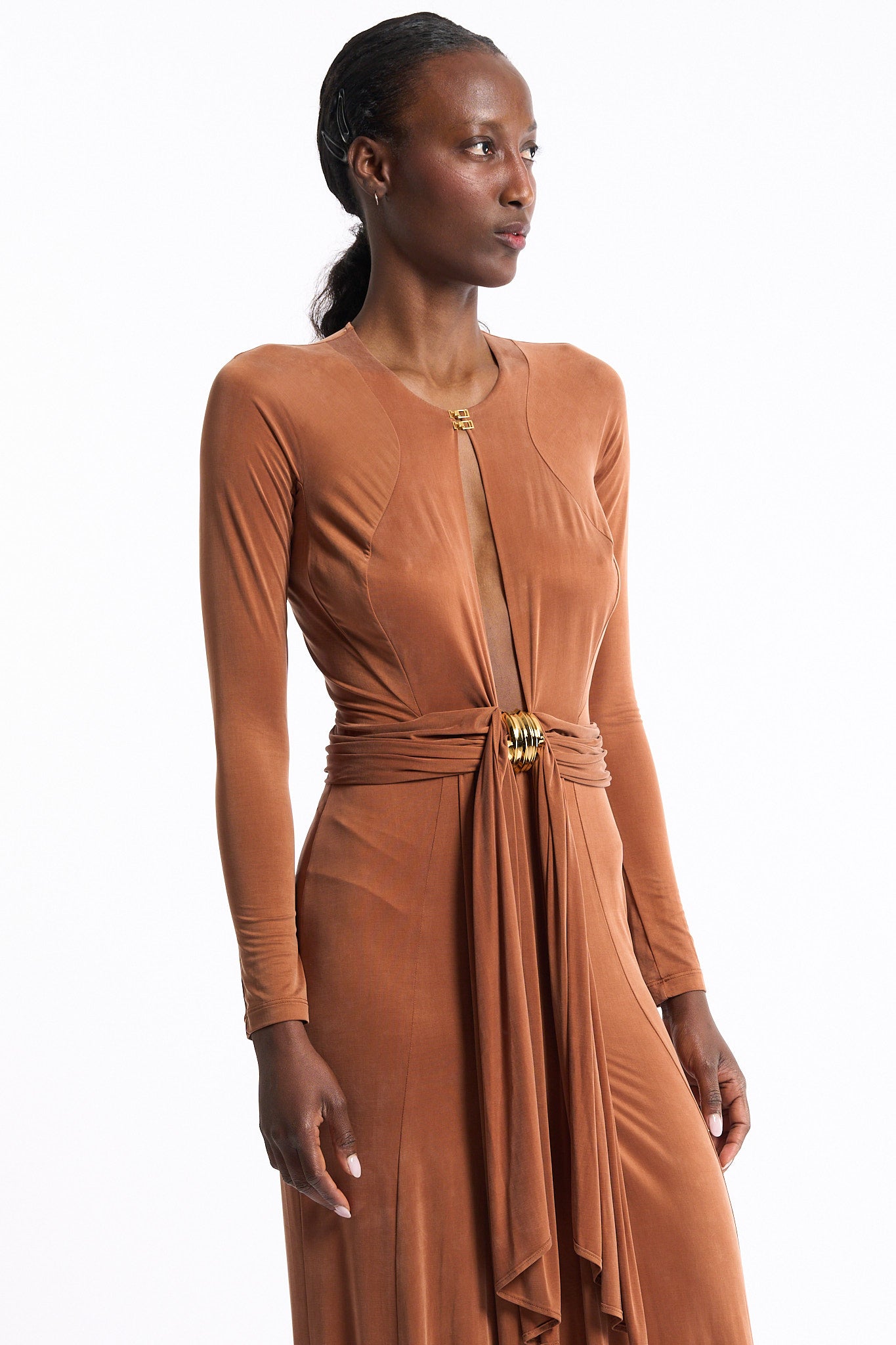 Elisabetta franchi Abito Red Carpet Cuoio Donna-4