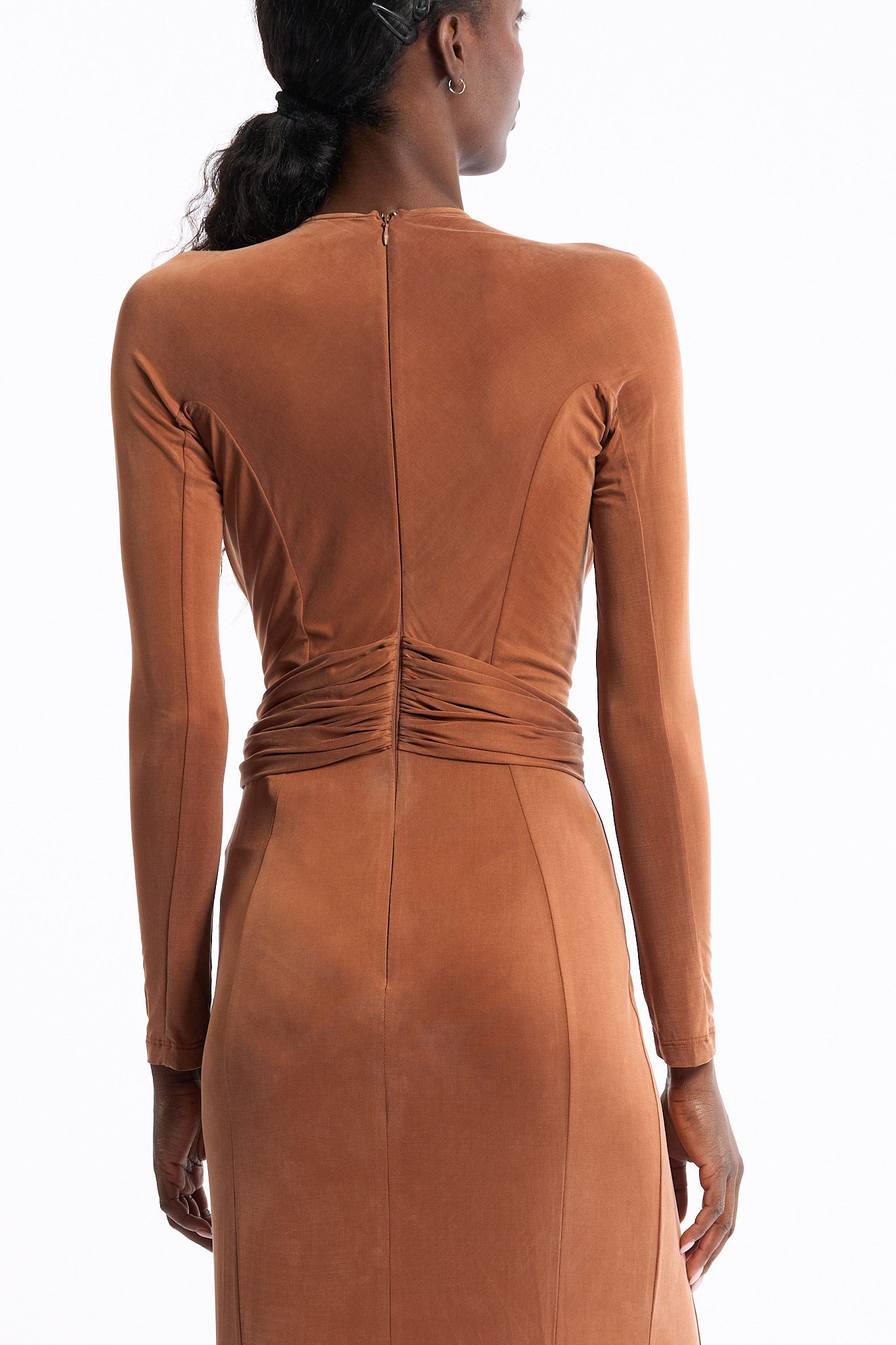 Elisabetta franchi Abito Red Carpet Cuoio Donna-5