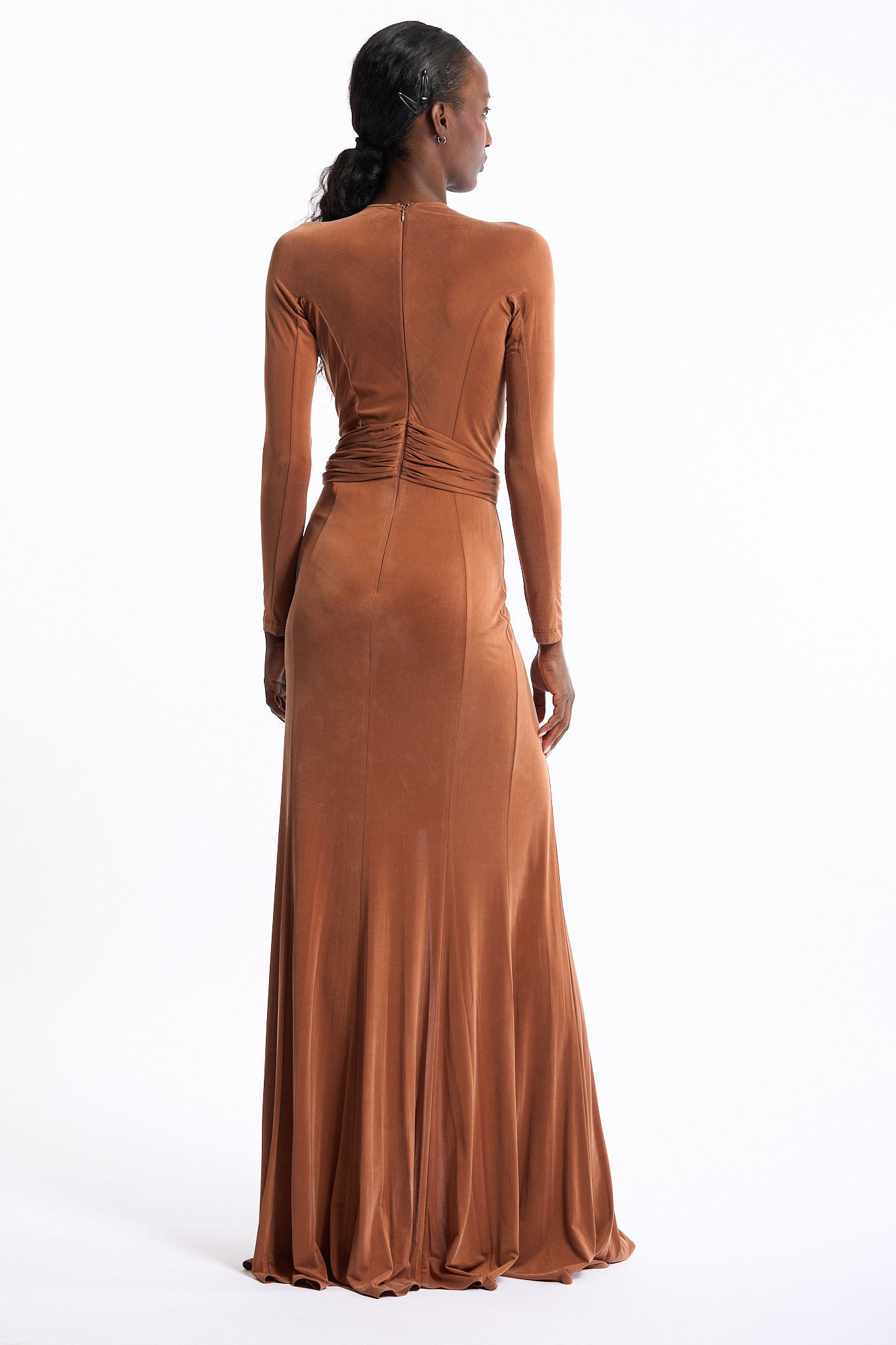 Elisabetta franchi Abito Red Carpet Cuoio Donna-6