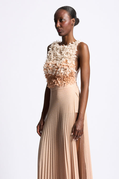 Elisabetta franchi Abito Red Carpet in Tulle Cipria Donna