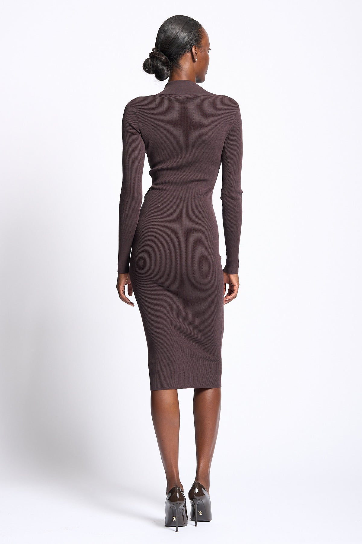 Elisabetta franchi Abito V Maglia Cioccolato Donna-4