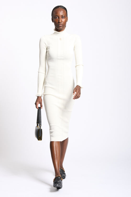 Elisabetta franchi Abito in Maglia Burro Donna
