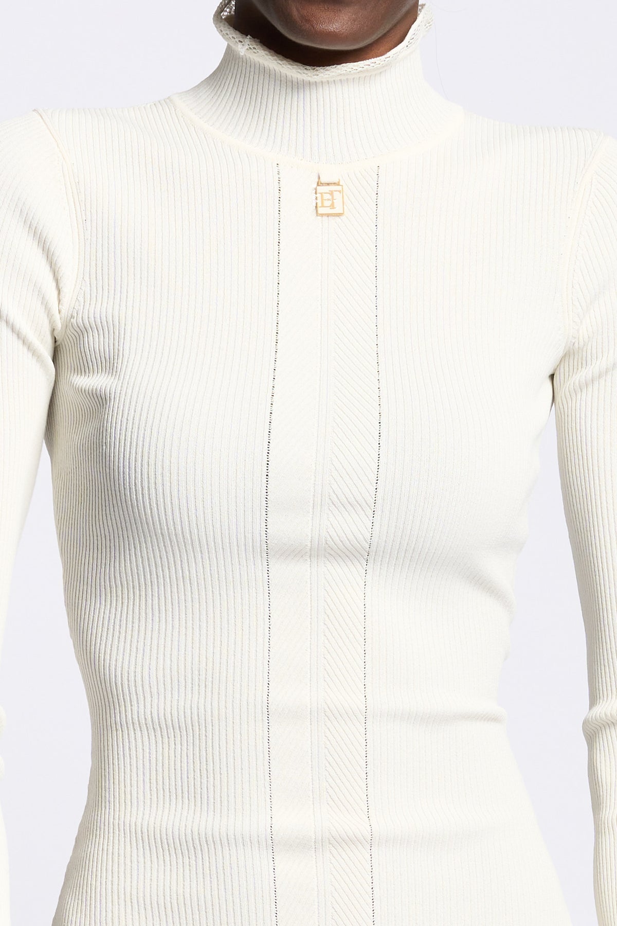 Elisabetta franchi Abito in Maglia Burro Donna-3