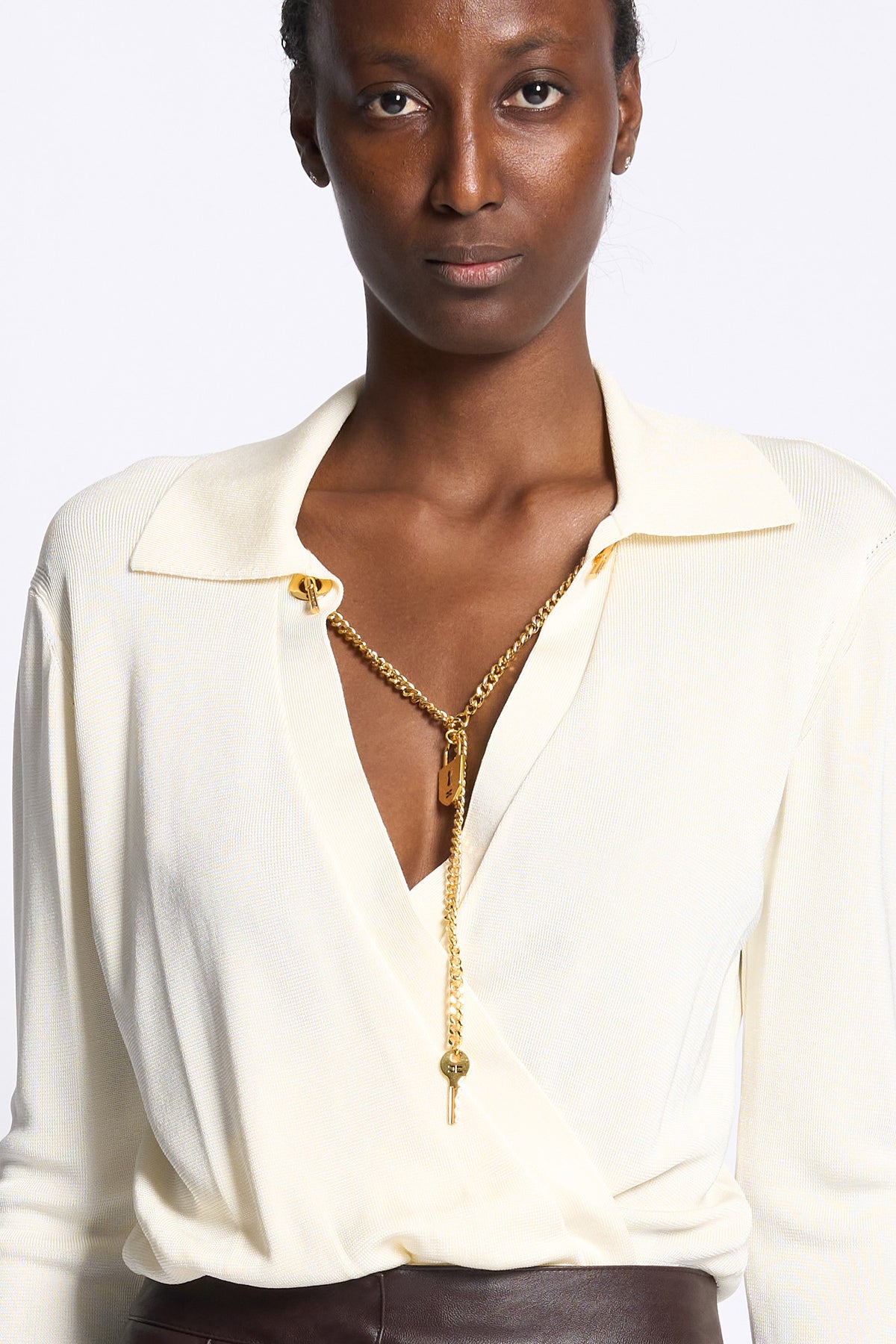 Elisabetta franchi Body Con Catena Burro Donna-5