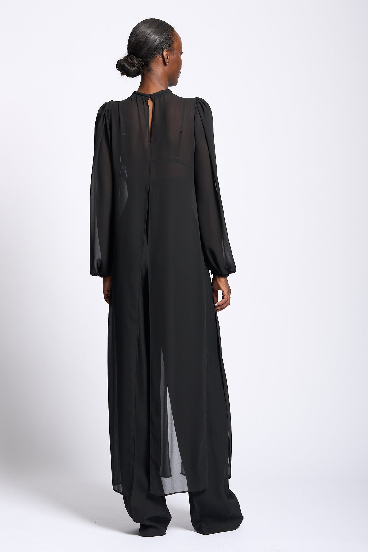 Elisabetta franchi Camicia Lunga Tulle Nero Donna-2