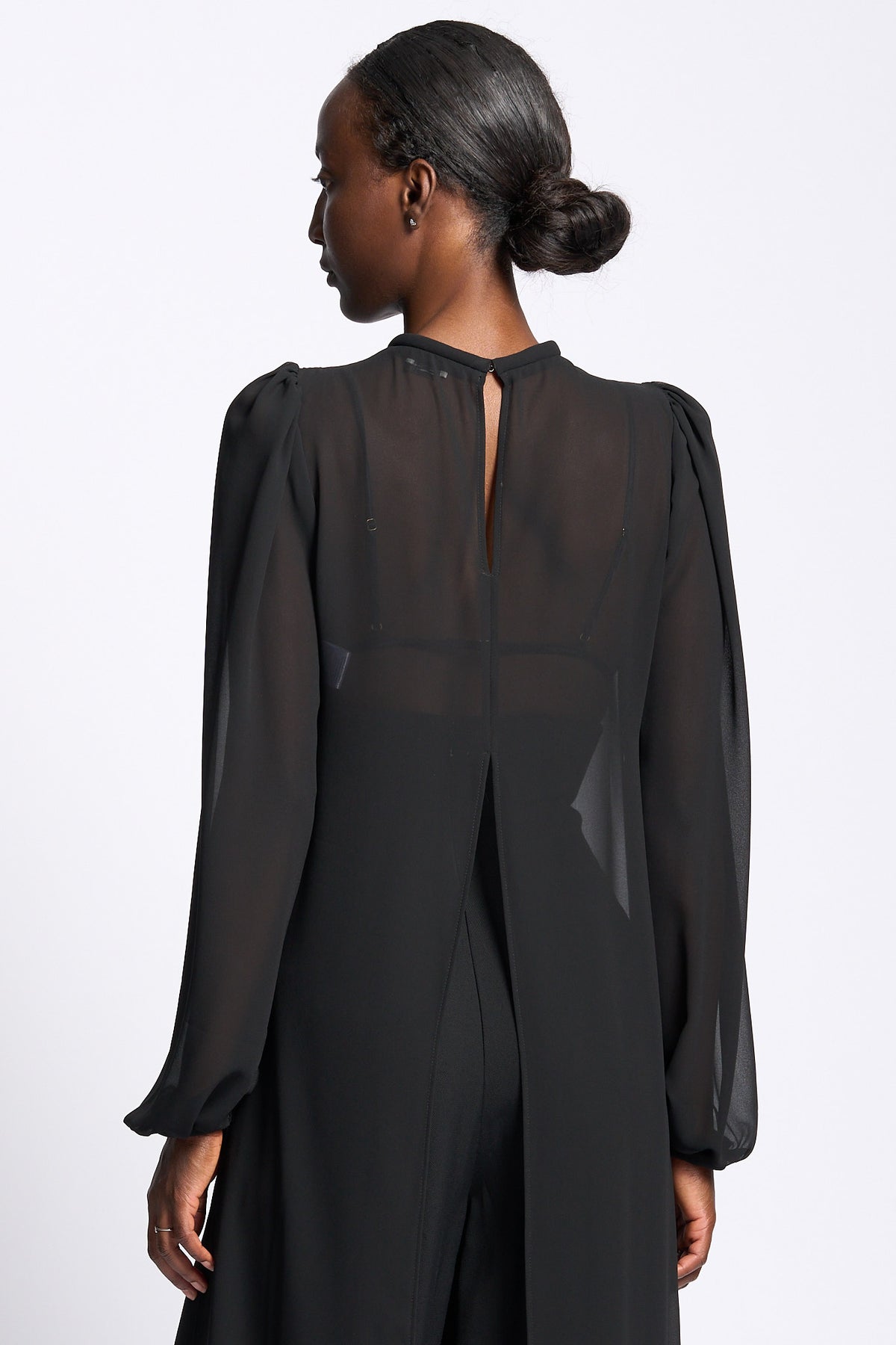 Elisabetta franchi Camicia Lunga Tulle Nero Donna-5
