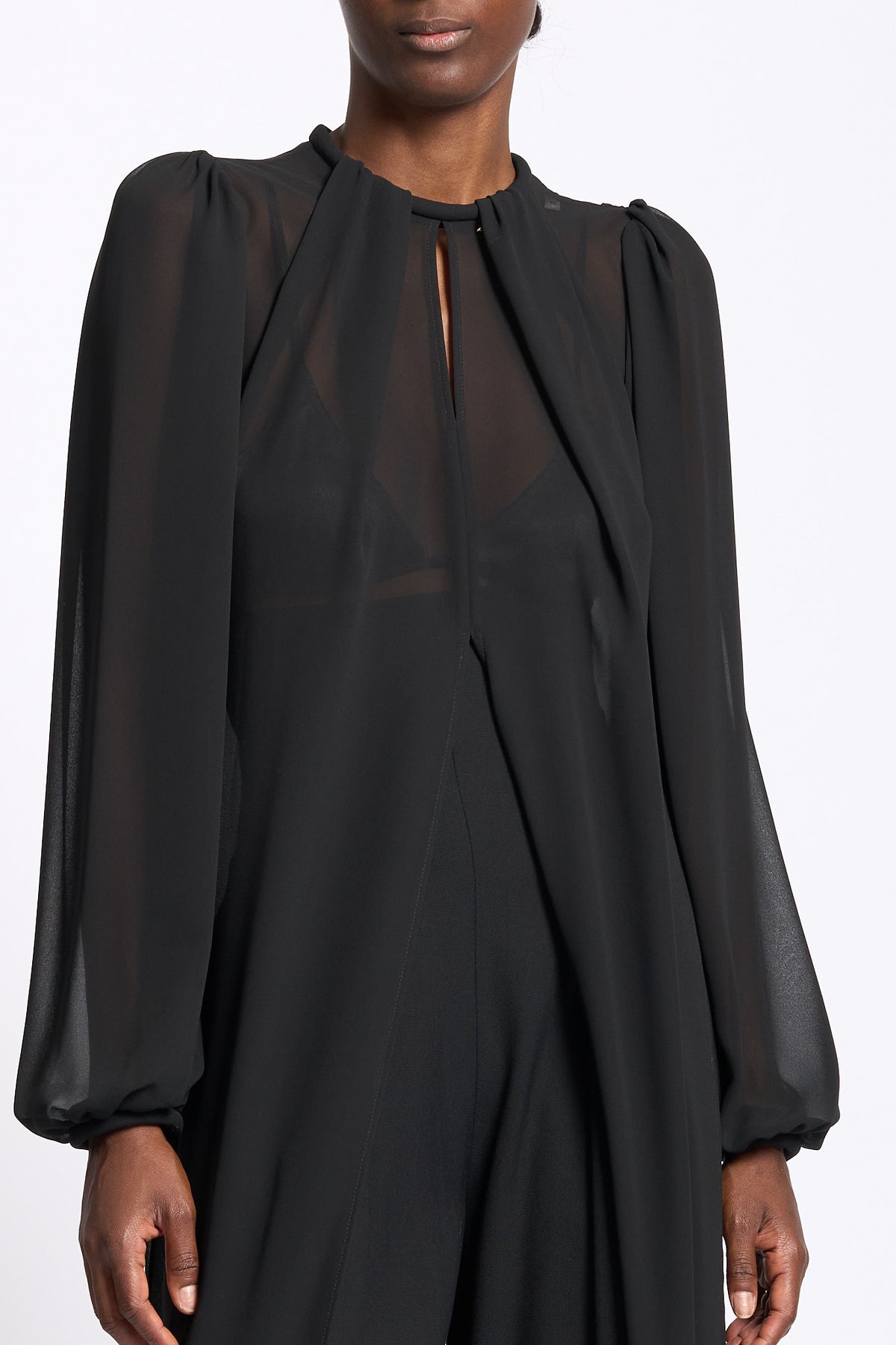 Elisabetta franchi Camicia Lunga Tulle Nero Donna-6